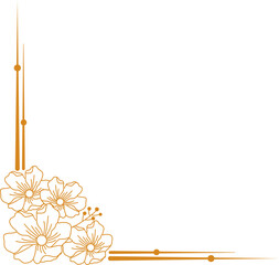 Elegant Gold Floral Frame