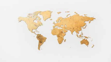 Global Panorama: A top-down perspective of a world map on a pristine surface, subtly textured, symbolizing travel, exploration, and global connectivity. 