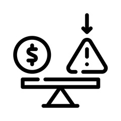 liquidity risk line icon