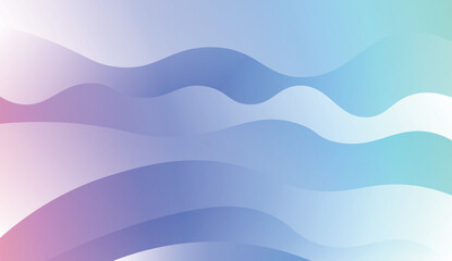 Wave Modern Background. For Business Presentation Wallpaper, Flyer, Cover. Vector Illustration with Color Gradient.
