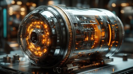 Futuristic Transparent Engine Core: A Glimpse into Advanced Technology