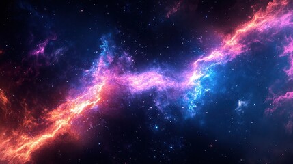 Naklejka premium Celestial Symphony, A mesmerizing dance of stardust and cosmic hues