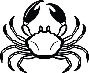 vector crab on white background