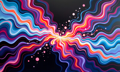 Obraz premium Colorful Abstract Wave Pattern