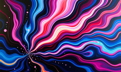 Obraz premium Colorful Abstract Flowing Lines
