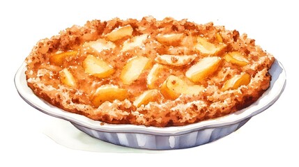 A delectable  crisp pie, beautifully illustrated.