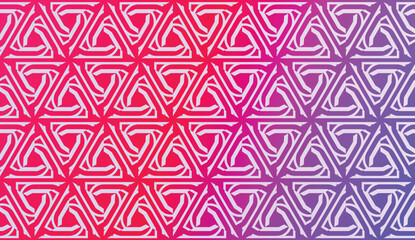 Vector Geometric Pattern with gradient backgroun. Triangles Curved Line. For Wallpaper, Presentation Background, Interior Design, Fashion Print