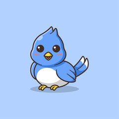 Cute Bird Cartoon Vector Illustration
