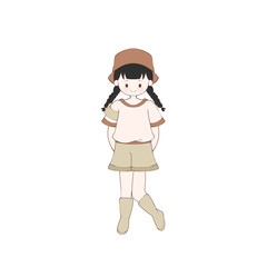 girl in a hat icon 