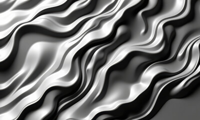 Obraz premium Flowing Silver Texture Design