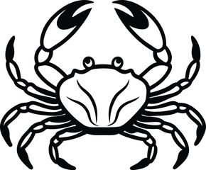 crab on white background