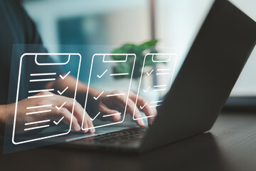 Efficient task management through digital checklists and organized planning systems.