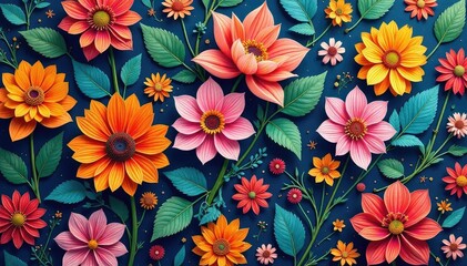 Intricate floral motif repeating seamlessly across the surface , ornament, illustration