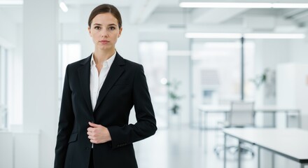 Fototapeta premium Confident businesswoman standing in modern office 