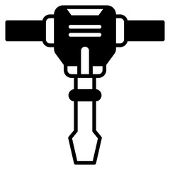 Jackhammer mixed color icon