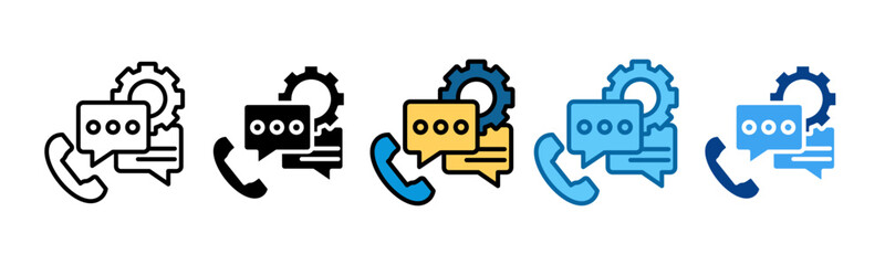Communication Tools Icon Set Multiple Style Collection
