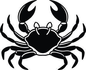 vector illustration of a crab on white background