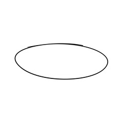 Hand Drawn Doodle Oval. Highlight Element. Vector Illustration