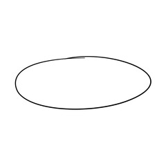 Hand Drawn Doodle Oval. Highlight Element. Vector Illustration