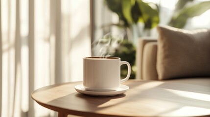 Elegant coffee cup mockup