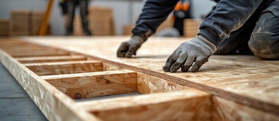 Wood Floor Framing Construction Site