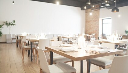 Classical interior of a fine dining restaurant
