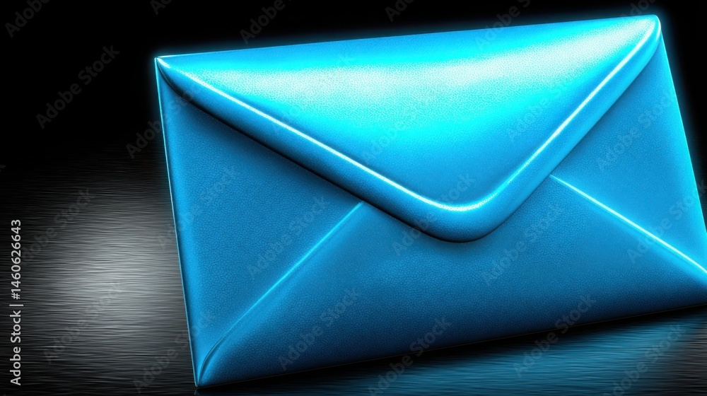 Poster simple envelope depicting automated newsletter composer icon concept for creating timely and efficie