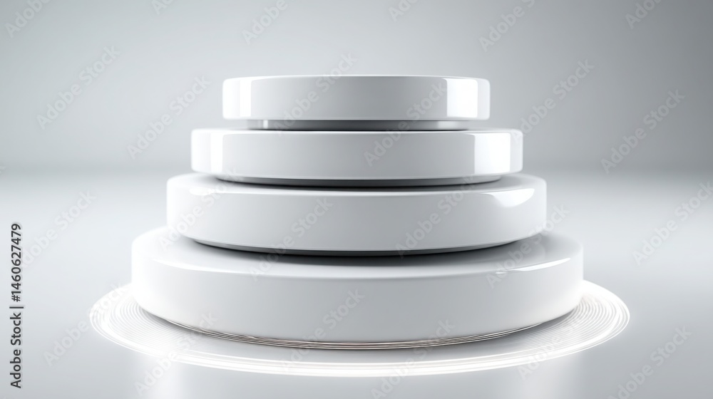 Poster a neatly arranged stack of white plastic cups creating a simple yet captivating visual display of ev