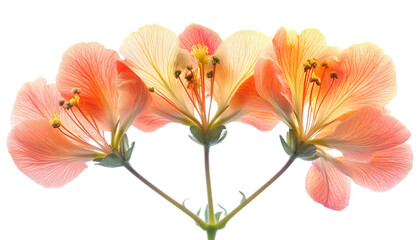 orange lily isolated on white