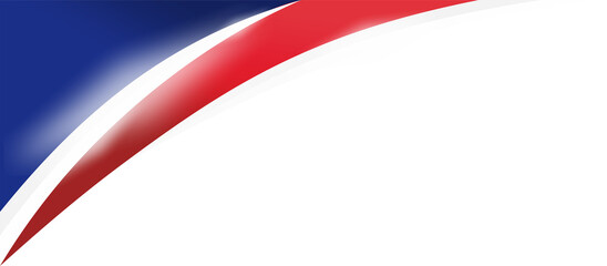 USA Flag Ribbon Corner Border Illustration