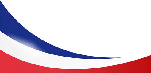 USA Flag Ribbon Corner Border Illustration