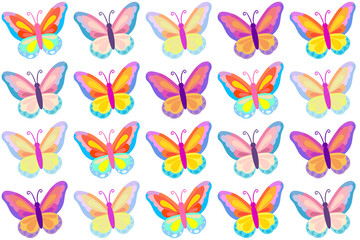 Seamless Butterfly Illustration Design for Gift Wrapping