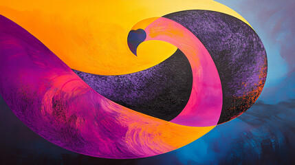 purple and yellow spiral background