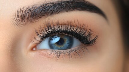 Obraz premium Blue Eye with Long Eyelashes.