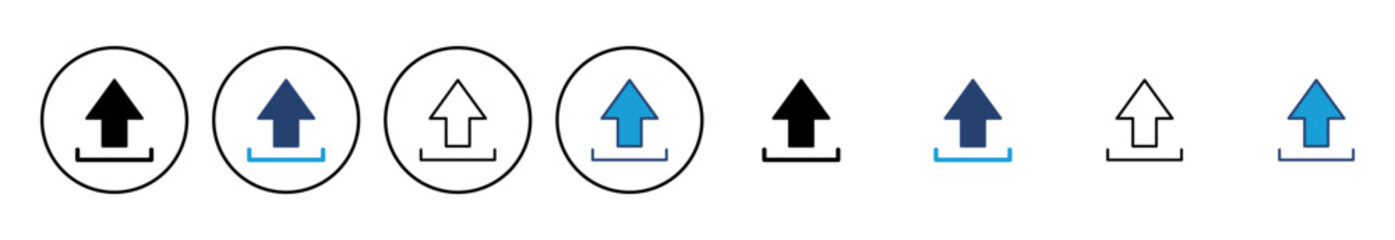 Upload icon vector. load data symbol