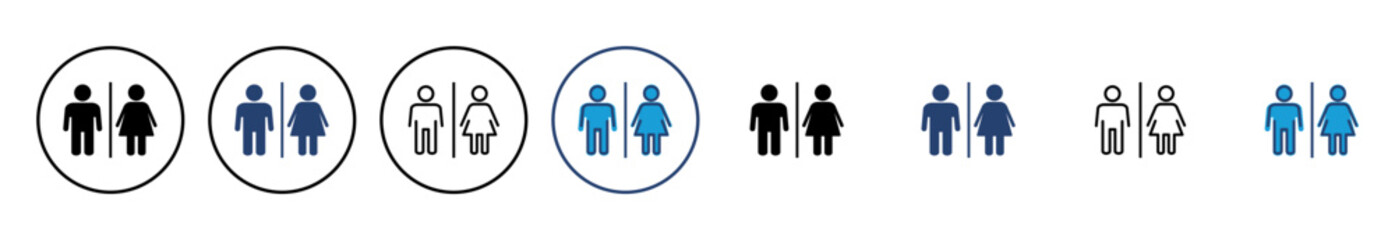Toilet icon vector. restrooms icon vector. bathroom sign. wc, lavatory