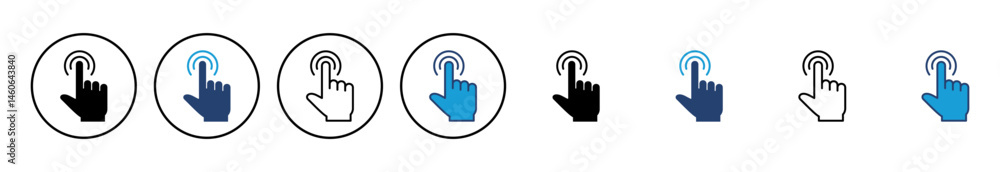 Poster hand click icon vector. pointer icon vector. hand cursor icon vector