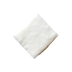Naklejka premium Single Soft White Cotton Round Pad Isolated on Black Background