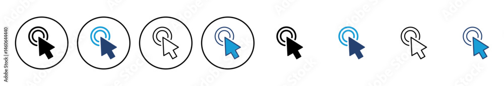 Poster click icon vector. pointer arrow icon. cursor icon vector