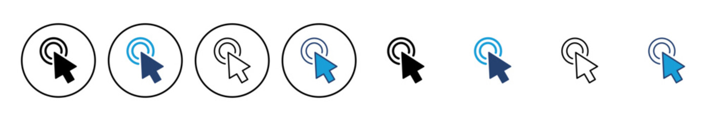 Click icon vector. pointer arrow icon. cursor icon vector