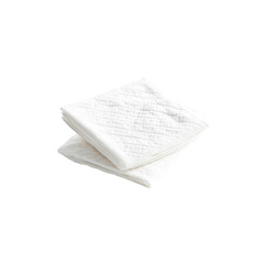 Stack of Soft White Embossed Paper Napkins