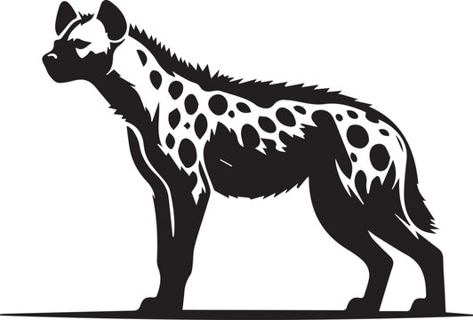 a hyena silhouette vector illustration white background
