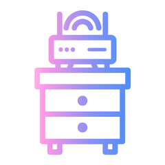 Obraz premium router Line Gradient Icon