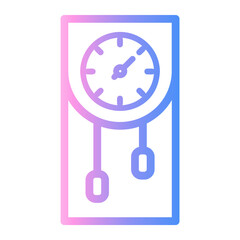 clock Line Gradient Icon