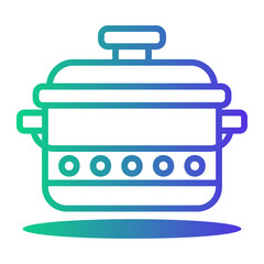 cooking pot Line Gradient Icon