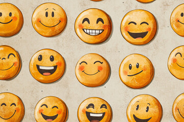 Fototapeta premium Emoji Emoticon Design 