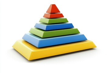 Colorful pyramid chart with five layered sections