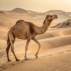 camel in the desert