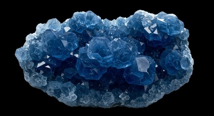 Obraz premium Cluster of vibrant blue crystals