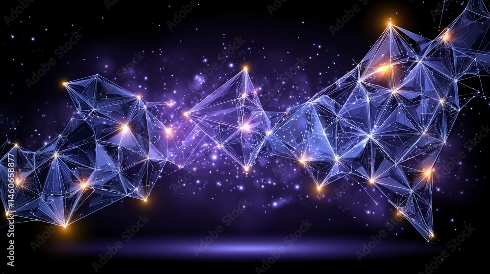 Aufkleber abstract ai technology futuristic network data science concept